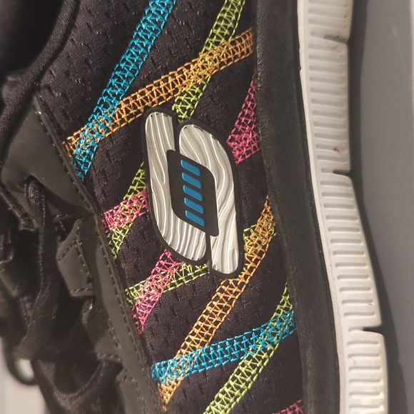 SKECHERS WOMEN'S FLEX APPEAL SOMETHING FUN LOW TOP TRAINERS - BLACK Discontinued - Picture 7 of 7